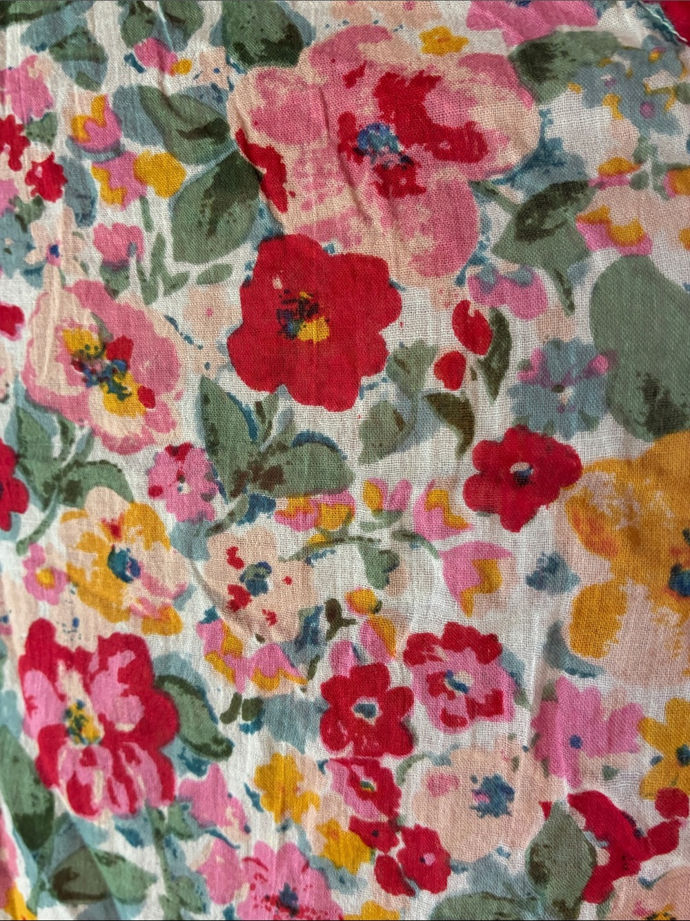 Natural Life: Floral Tie-Front Sleeveless Button-Up Top - Pink Multi - Picture 9 of 9